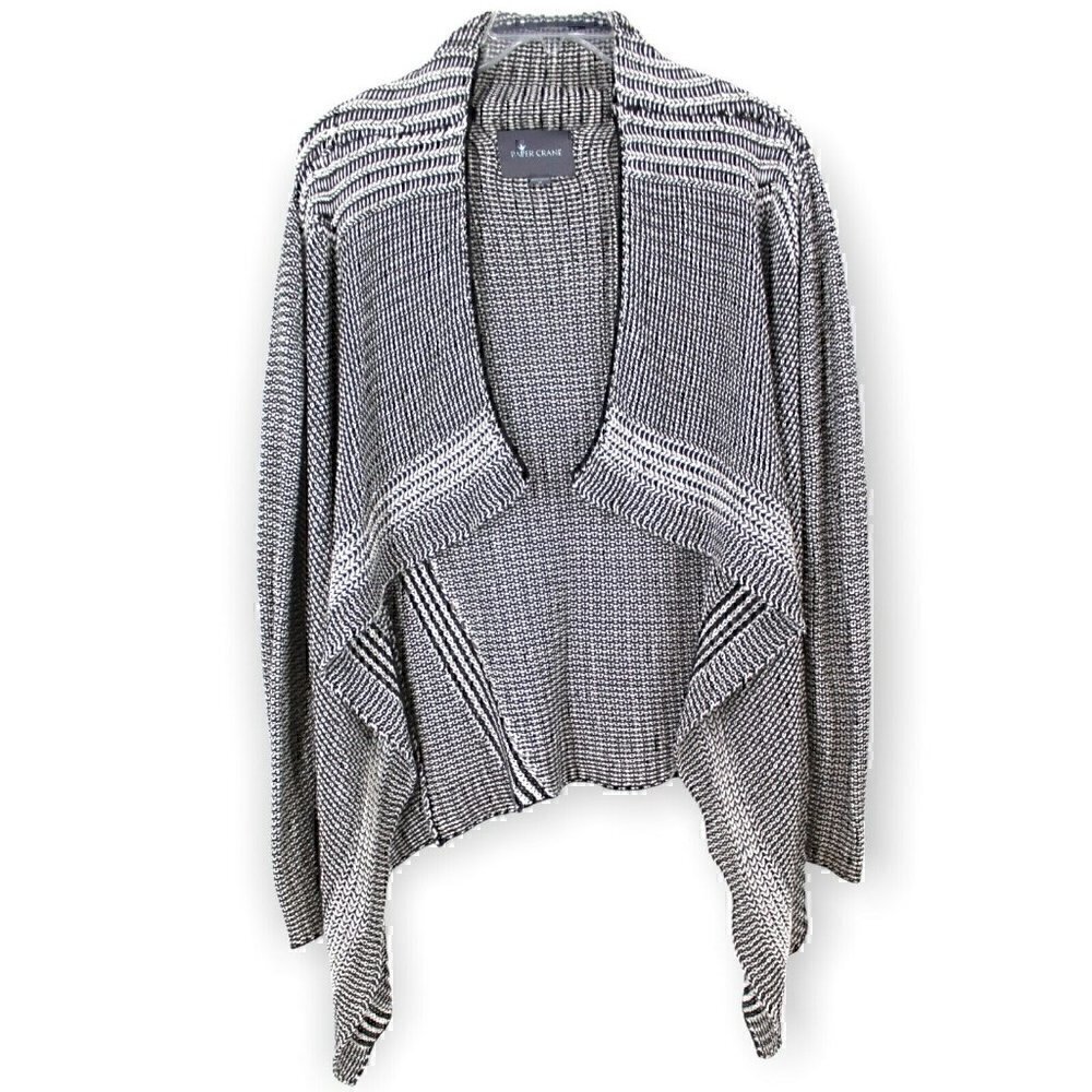 Paper Crane Women's Open Front Long Sleeve Knit Cardigan Medium